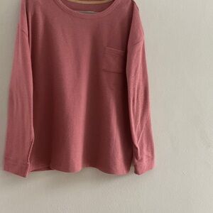 Koolaburra Women's Pink Long Sleeve Pajama Top